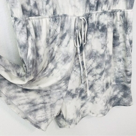New! Gilli Tie Dye Jersey Short Sleeve Stretchy Comfy Lounging Casual Romper - Picture 10 of 16